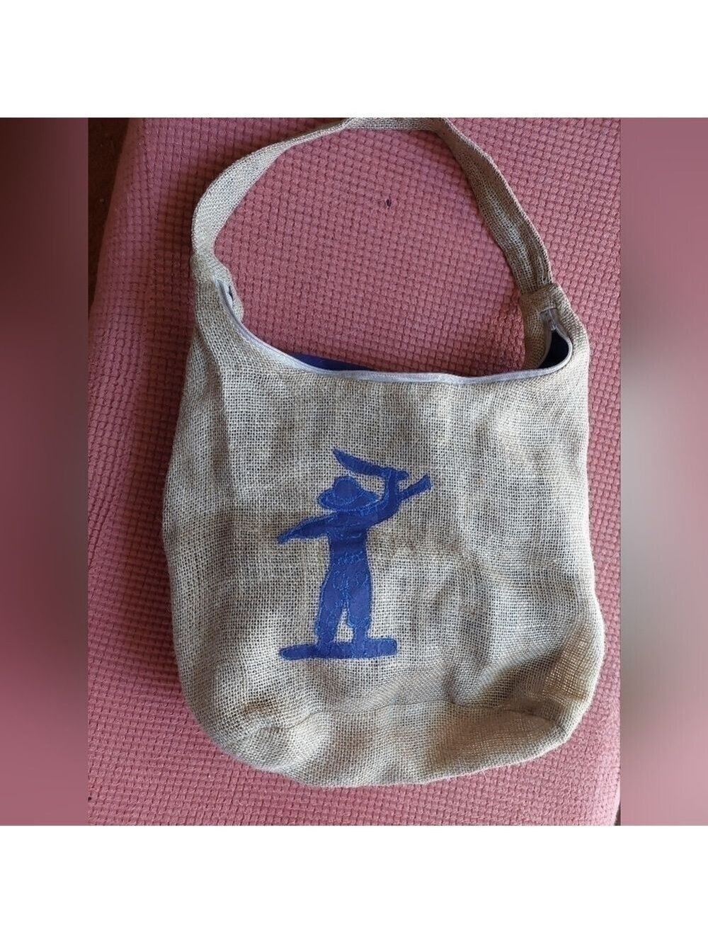 Vintage "Original by Fifie" Burlap Sack Hobo Tote Bag